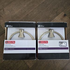 2 X ​Delta 73846-CZ Lahara Towel Ring Holder in Champagne Bronze